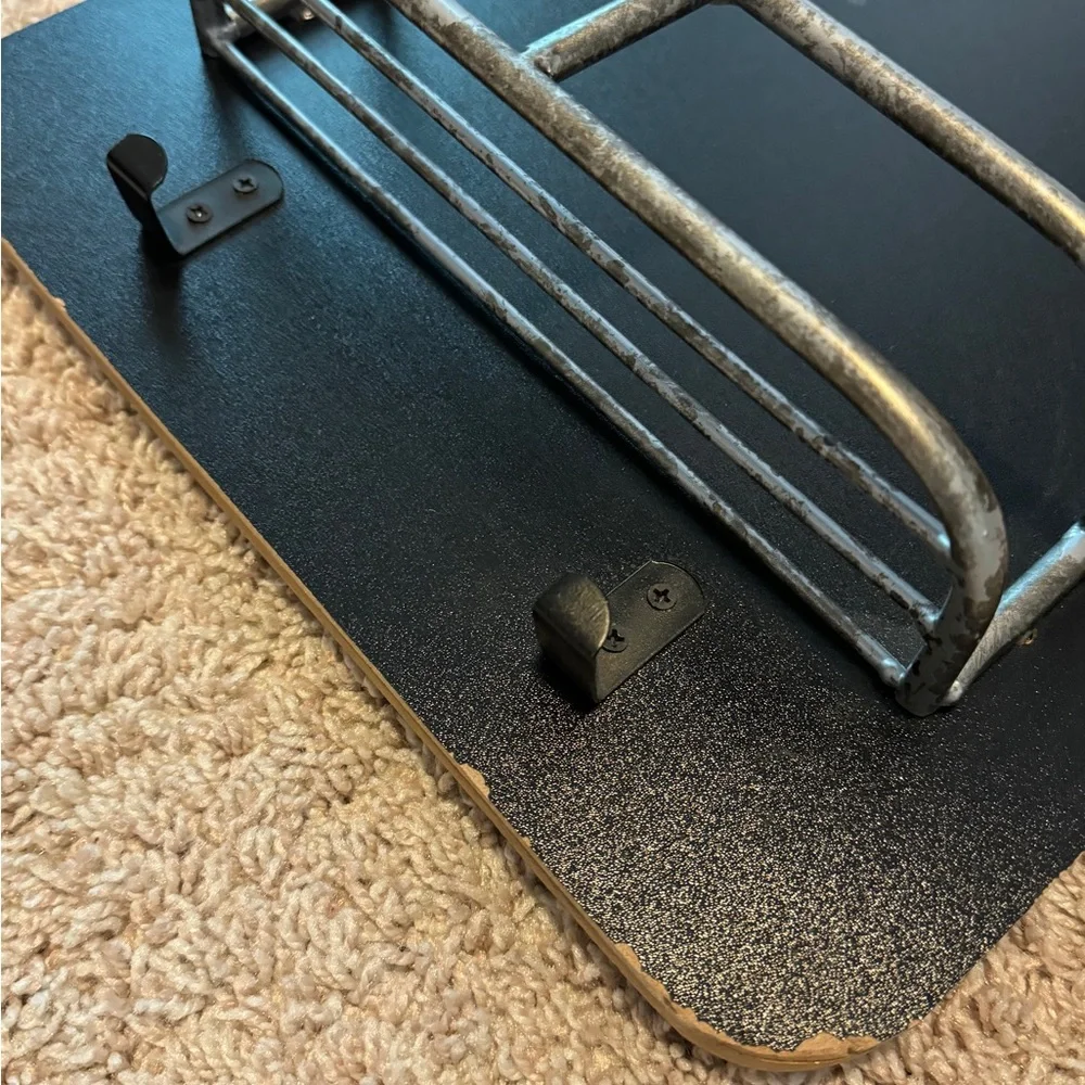 Rustic Mail and Key Holder, Chalkboard & Wall Storage Unit Entryway Organizer